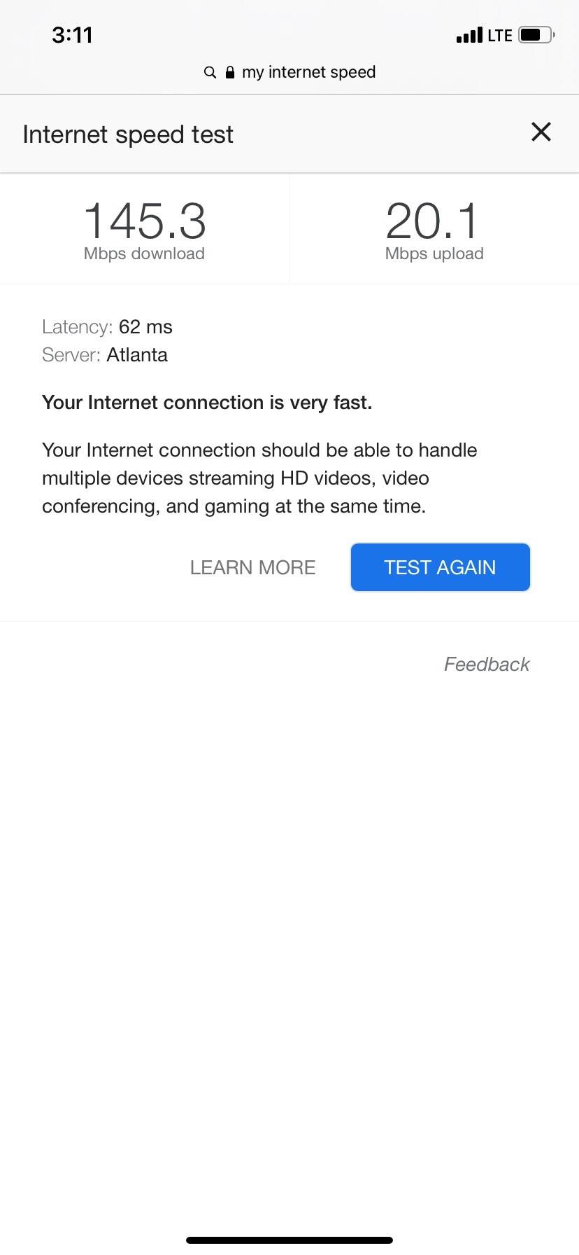 Internet Speed test