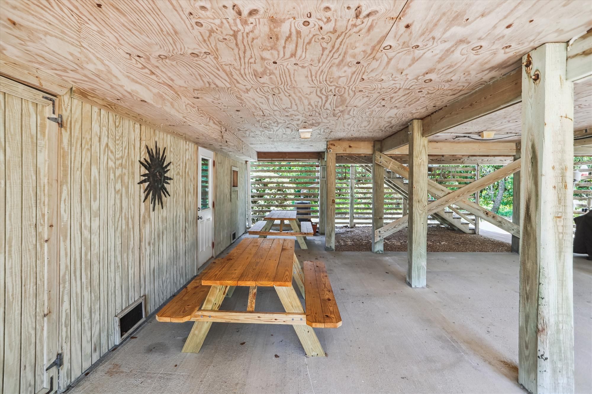 Carport Area with Picnic Table