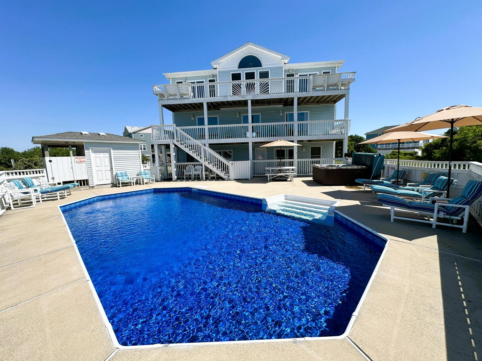 6BR Oceanside Home in Outer Banks with a Pool & Hot Tub 6BR Oceanside Home in Outer Banks with a Pool & Hot Tub