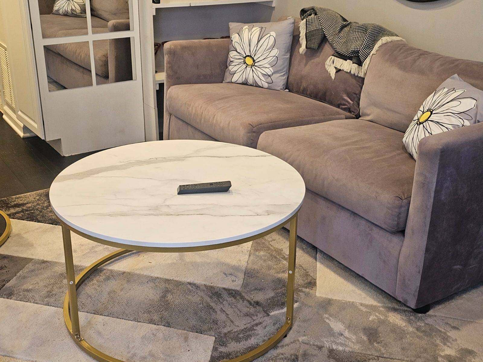 sitting area facing TV