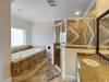 Second floor master bath with double sinks