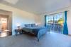 This master has sliding doors to the hot tub
