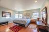 The room is spacious, light and airy