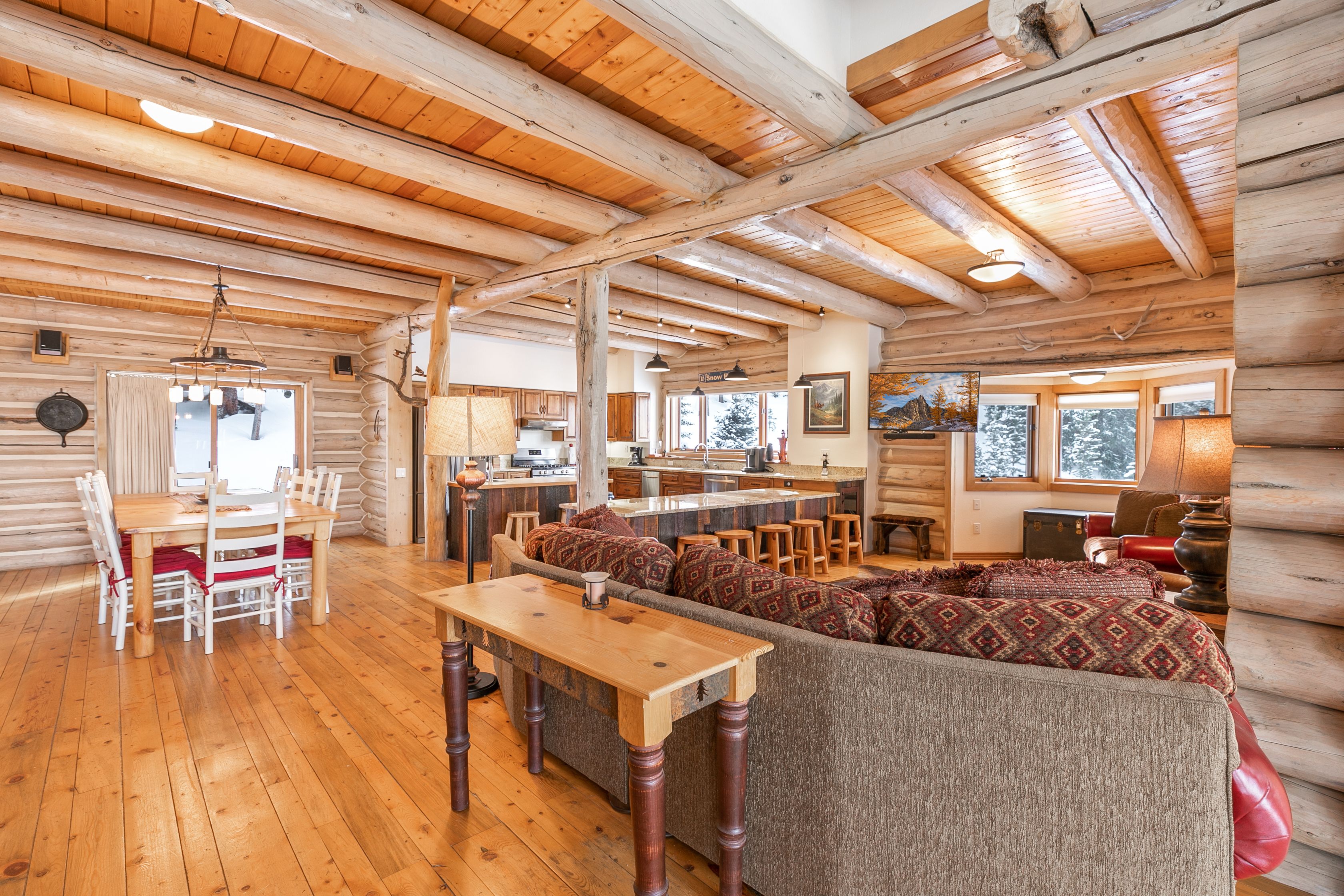 Swan Valley Estate Classic Log Home Summit Mountain Rentals