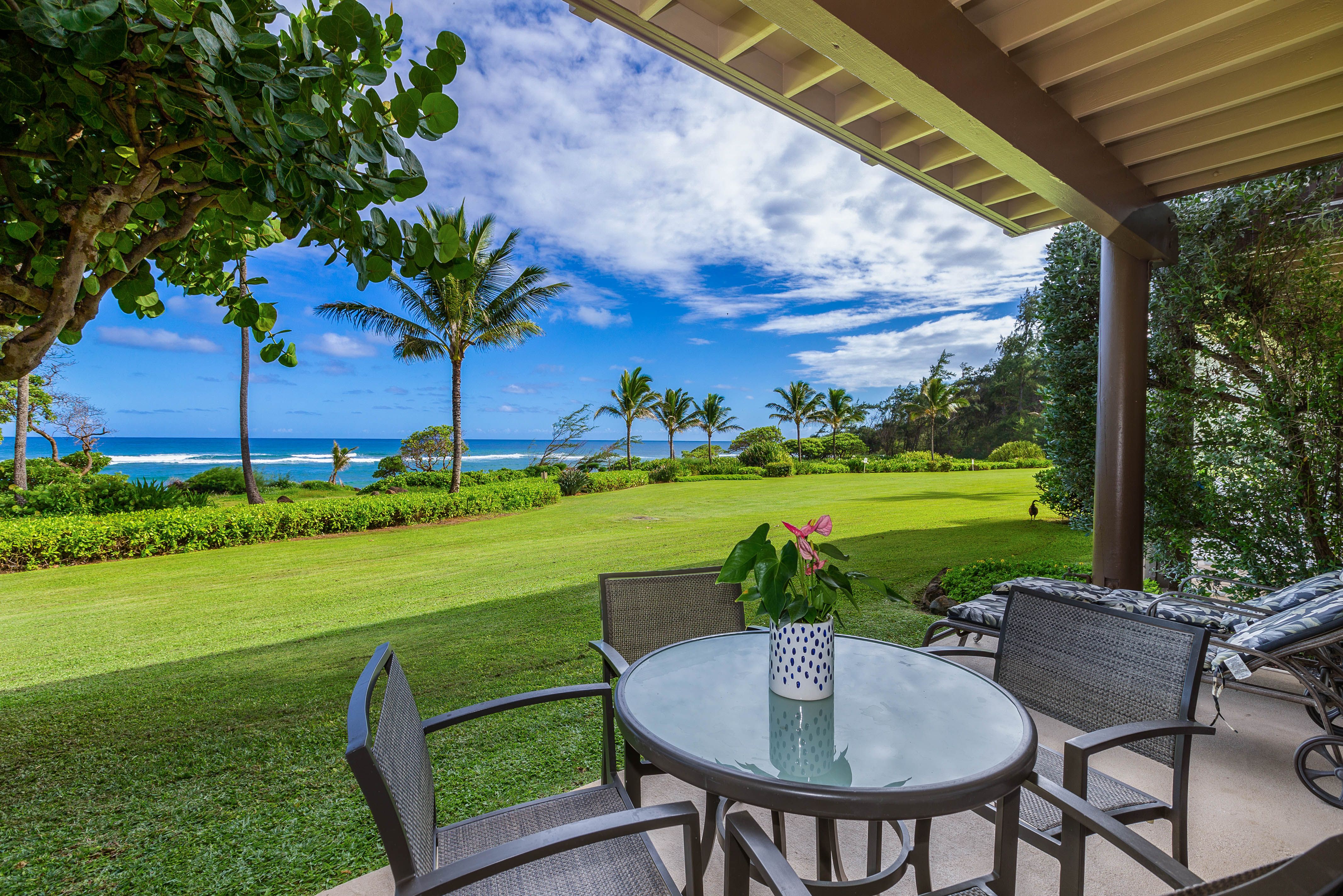 Kaha Lani Resort 121, Oceanfront, Ground Floor Garden Island Properties & Kauai Vacation Rentals