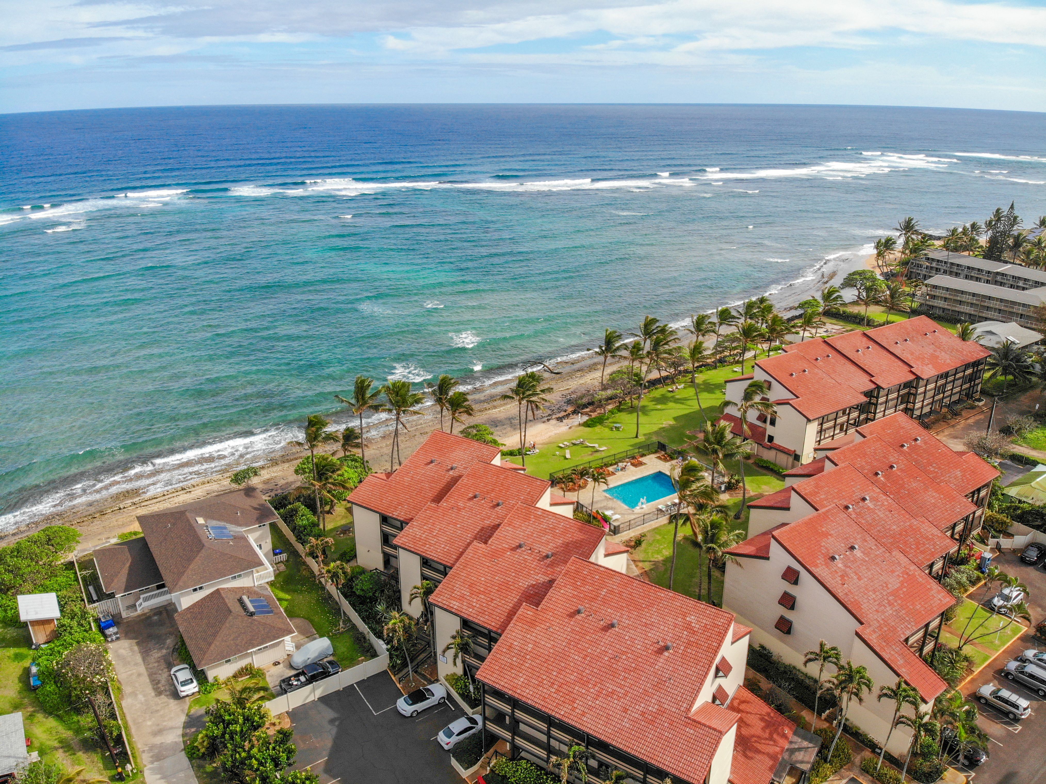 Kapaa Shore Resort 106, Oceanfront Garden Island Properties & Kauai