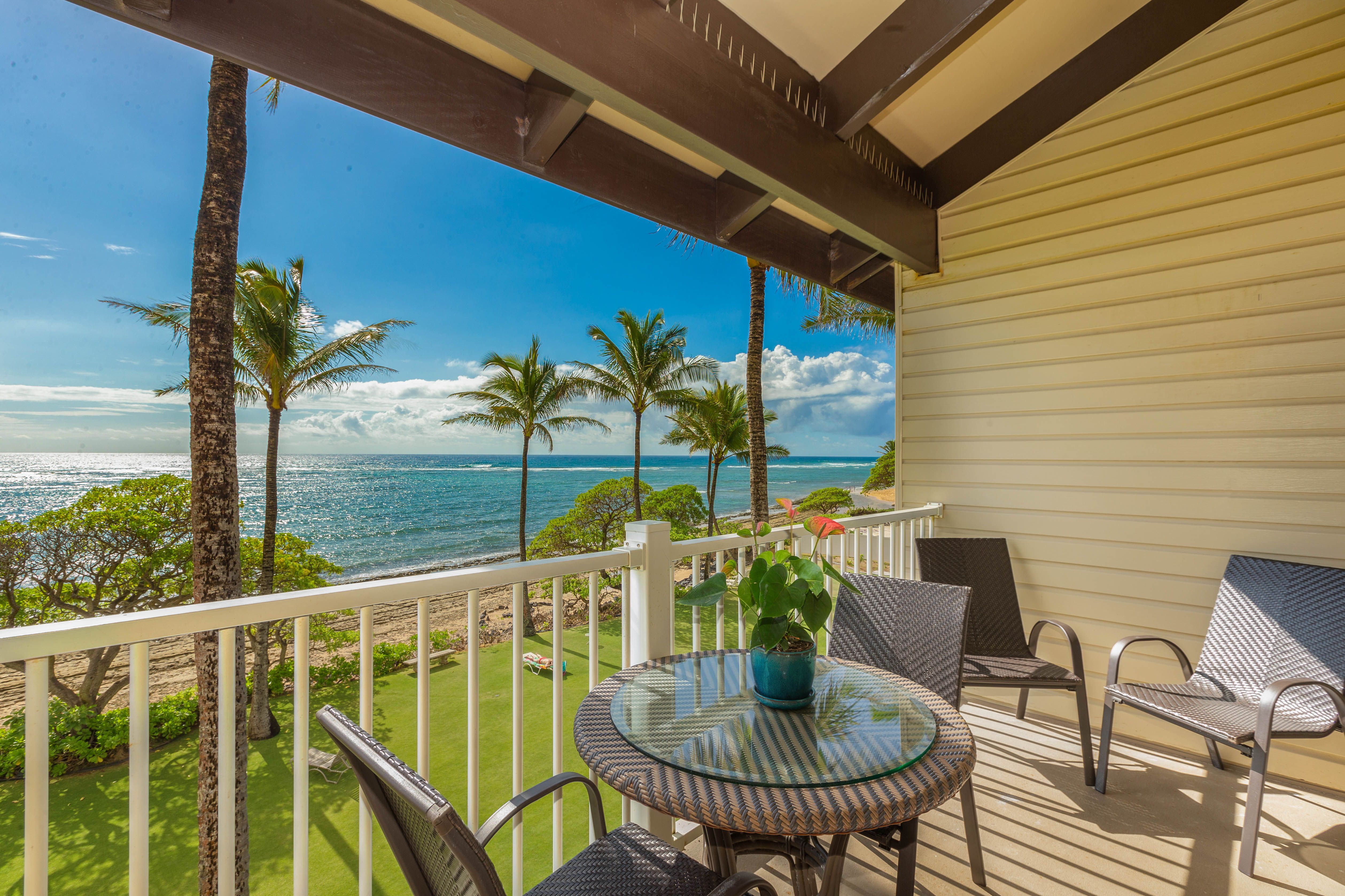 Kapaa Shore Resort 308, Oceanfront Garden Island Properties & Kauai