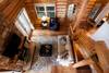 View from upper level of living room area