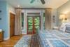 Master bedroom with king and full bathroom.