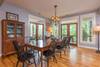 Dining area with doors out to porch.