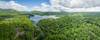 Aerial of beautiful Lake Lure.