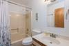 Full hall bath on main level w/ shower/tub combo.