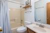 Upper level full hall bath w/ shower/tub combo.