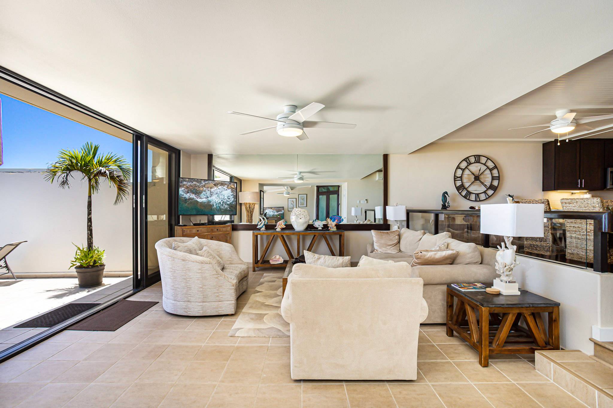 Lanai and Living Room