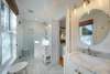 KING W/DUAL MARBLE VANITIES & GLASS ENCLOSED WALK IN SHOWER