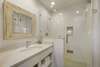 RENOVATED PRIVATE BATH, SINGLE VANITY & GLASS ENCLOSED SHOWER