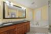 MASTER PRIVATE BATH, DUAL VANITIES W/SOAKER TUB