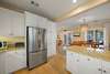 KITCHEN W/ALL STAINLESS STEEL APPLIANCES, LARGE FRIDGE