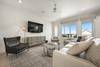 LIVING WITH WALL MOUNTED FLATSCREEN AND SEATING FOR ALL LIVING WITH WALL MOUNTED FLATSCREEN AND SEATING FOR ALL