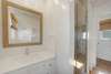 RENOVATED FULL BATH, SINGLE VANITY & GLASS ENCLOSED SHOWER