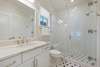 QUEEN PRIVATE BATH W/SINGLE VANITY & GLASS ENCLOSED SHOWER