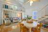 DINING AREA ADJACENT TO LIVING WITH TABLE SEATING 4