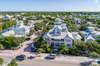 SLOW MOCEAN AERIAL VIEW FACING HWY 30A, ACROSS FROM THE BEACH