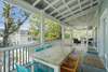 SCREENED PORCH W/OUTDOOR DINING FOR 6 OFF KITCHEN