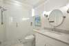 PRIVATE BATHROOM, MARBLE SINGLE VANITY & GLASS ENCLOSED WALK IN