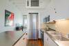 KITCHEN VIEW, LARGE FRIDGE, MOUNTED MICROWAVE KITCHEN VIEW, LARGE FRIDGE, MOUNTED MICROWAVE