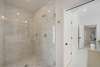 GLASS ENCLOSED MARBLE WALK IN SHOWER