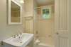 QUEEN ENSUITE PRIVATE BATH; SINGLE VANITY, TUB/SHOWER COMBO