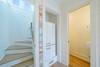 LANDING W HALF BATH AND STACKED FRIDGE FREEZER LEADING TO TOWER LANDING W HALF BATH AND STACKED FRIDGE FREEZER LEADING TO TOWER