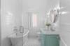 SHARED HALL BATHROOM; ENCLOSED GLASS SHOWER & SOAKER TUB SHARED HALL BATHROOM; ENCLOSED GLASS SHOWER & SOAKER TUB