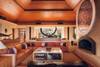 living room with fire place