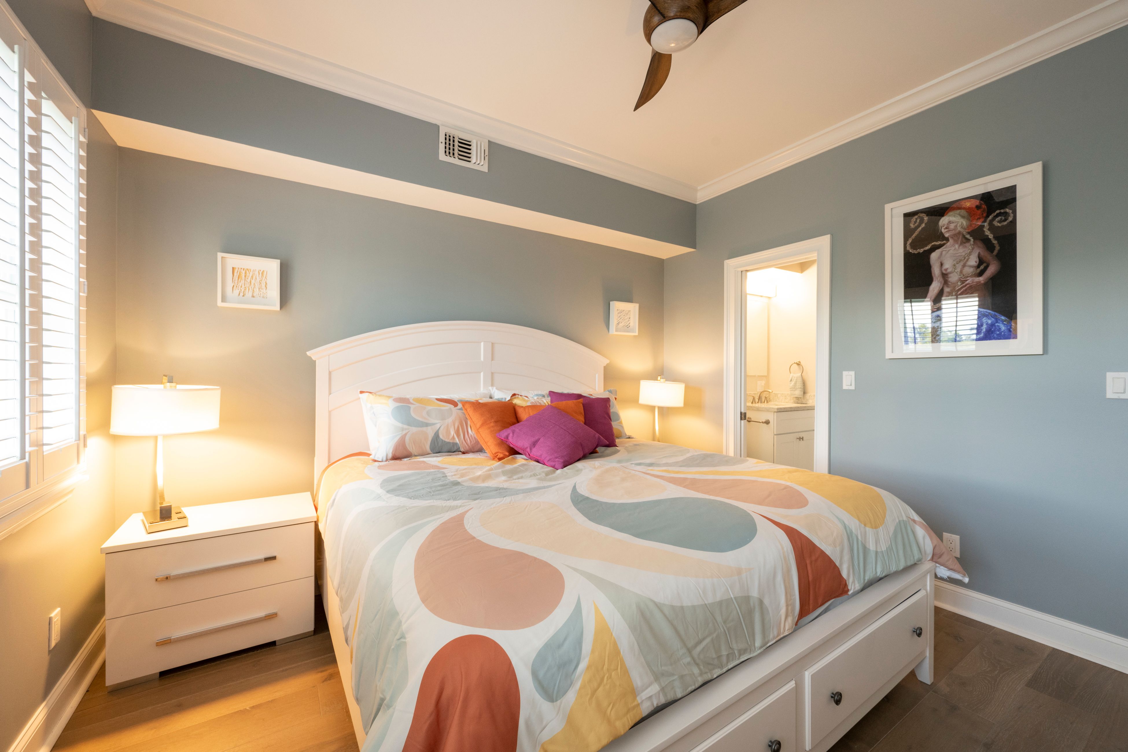 Second Floor guest room with connecting full bath