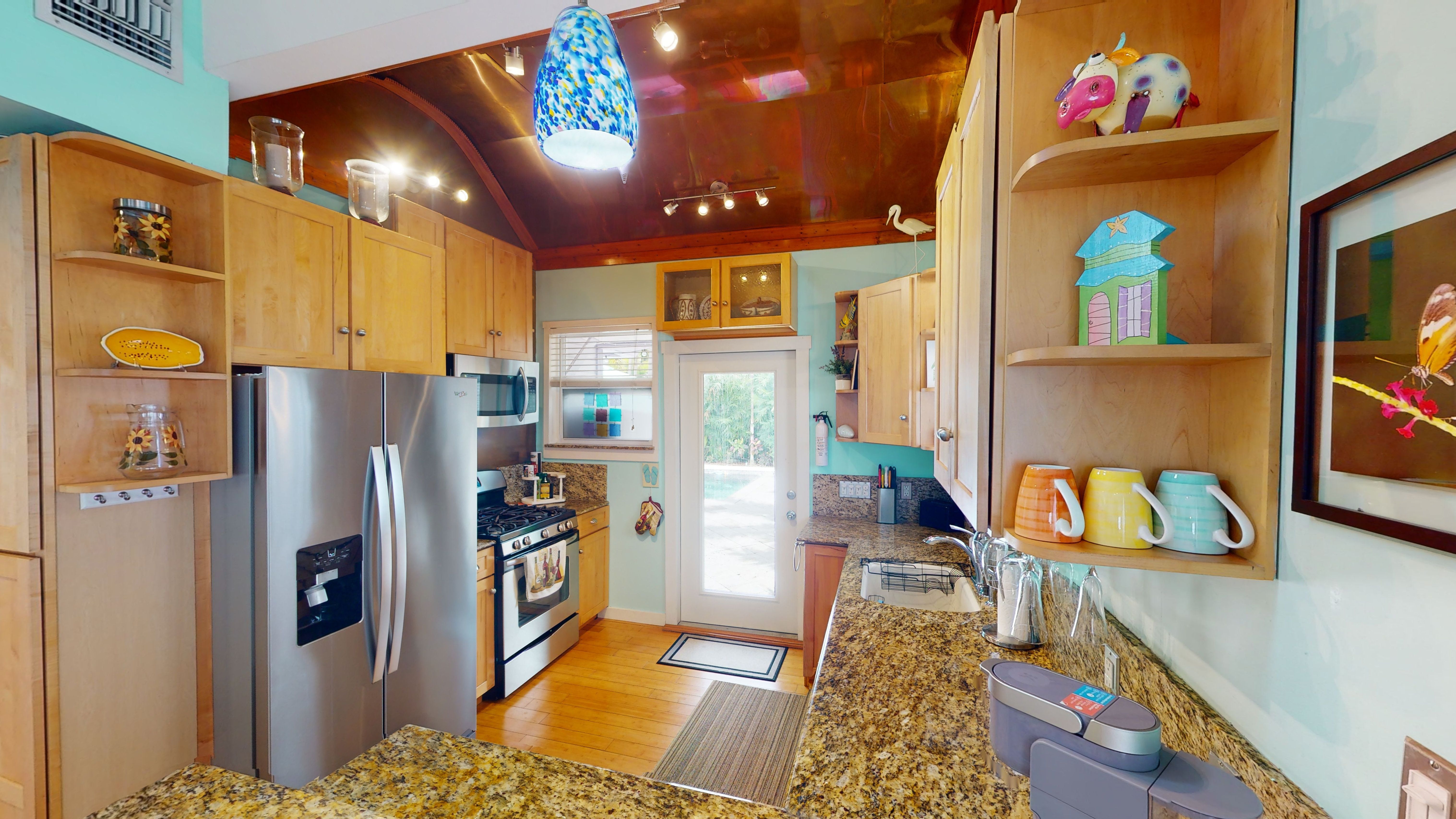 Large Refrigerator and Gas Stove