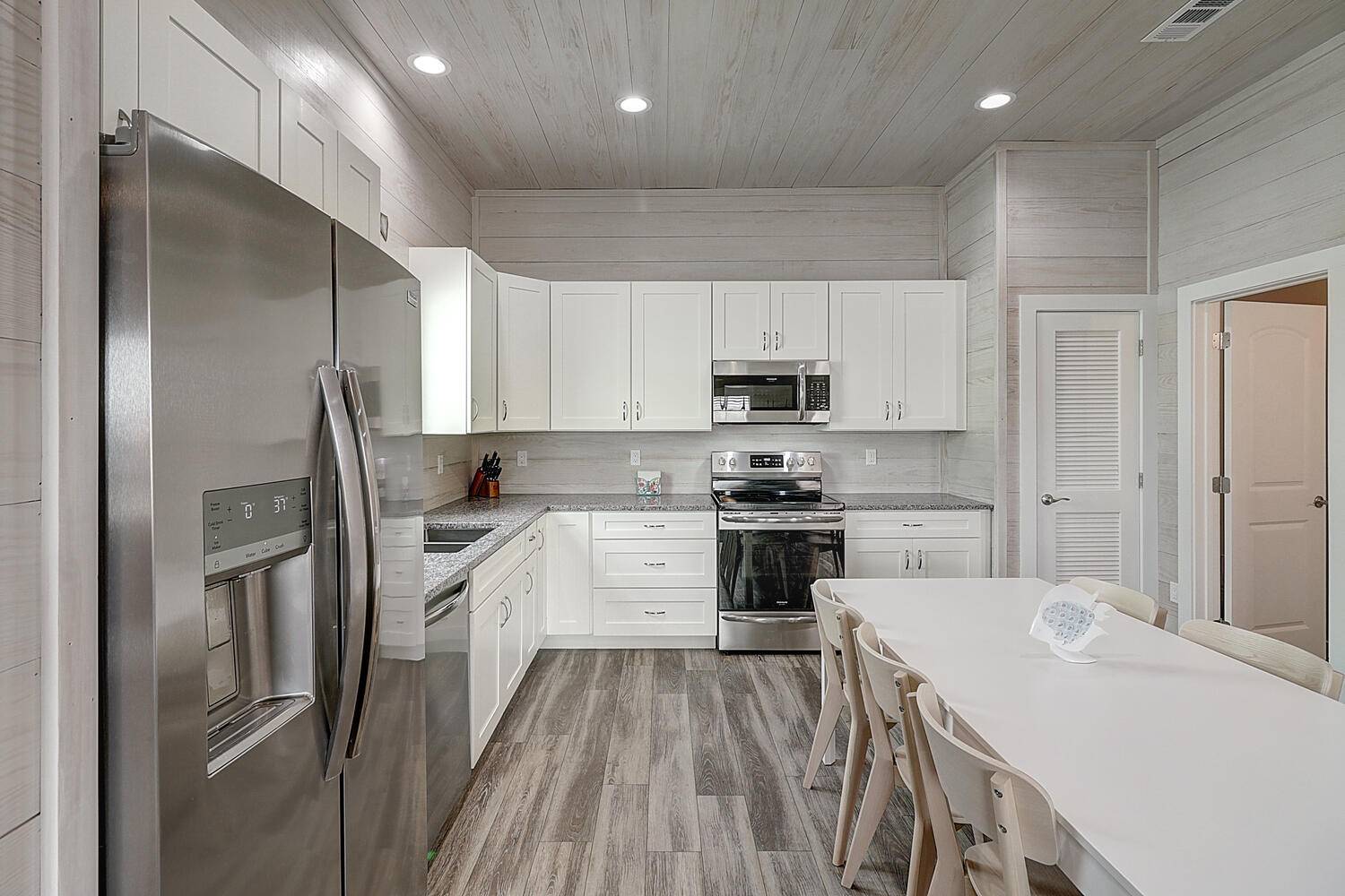 Open Living, Dining, and Kitchen