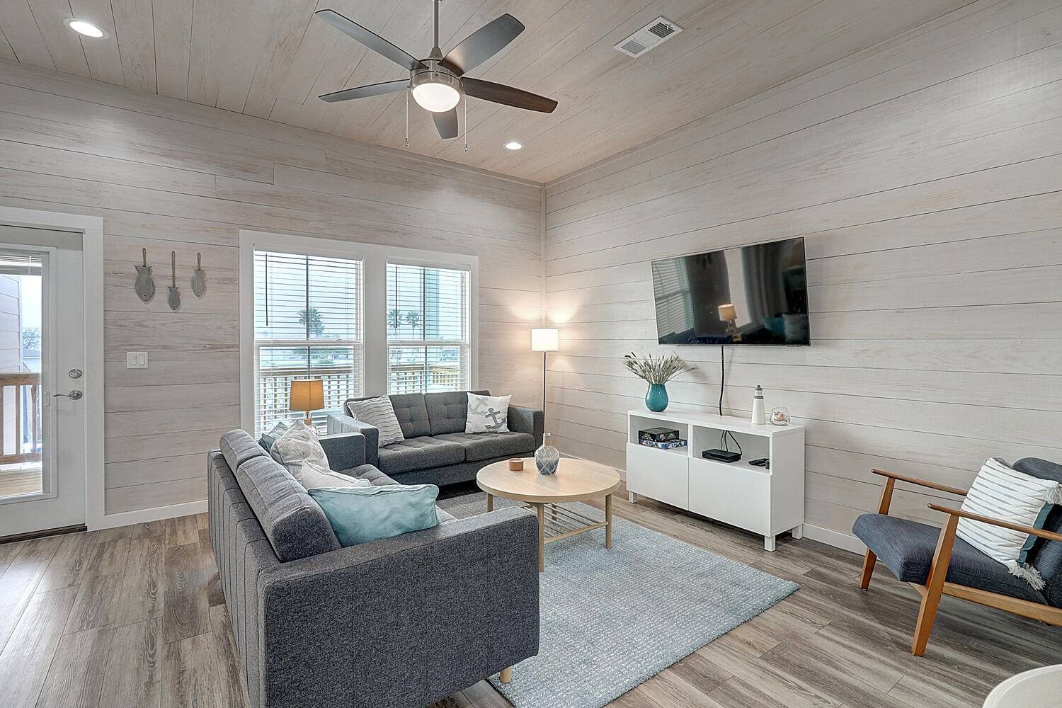 Open Living, Dining, and Kitchen