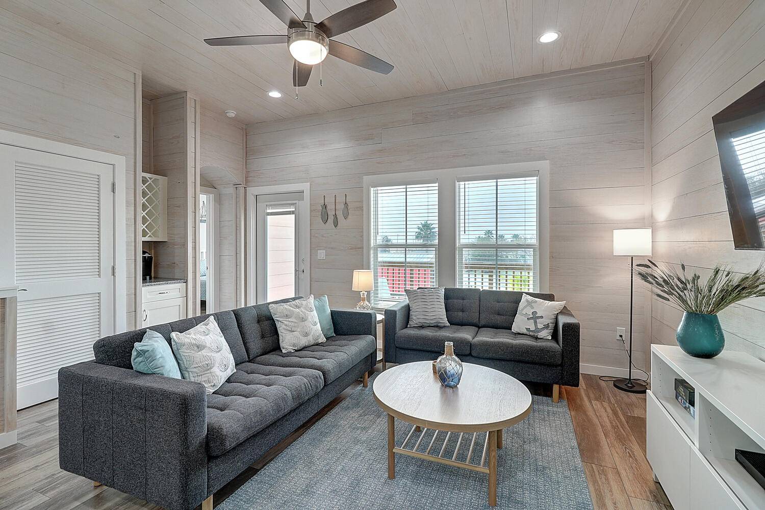 Open Living, Dining, and Kitchen