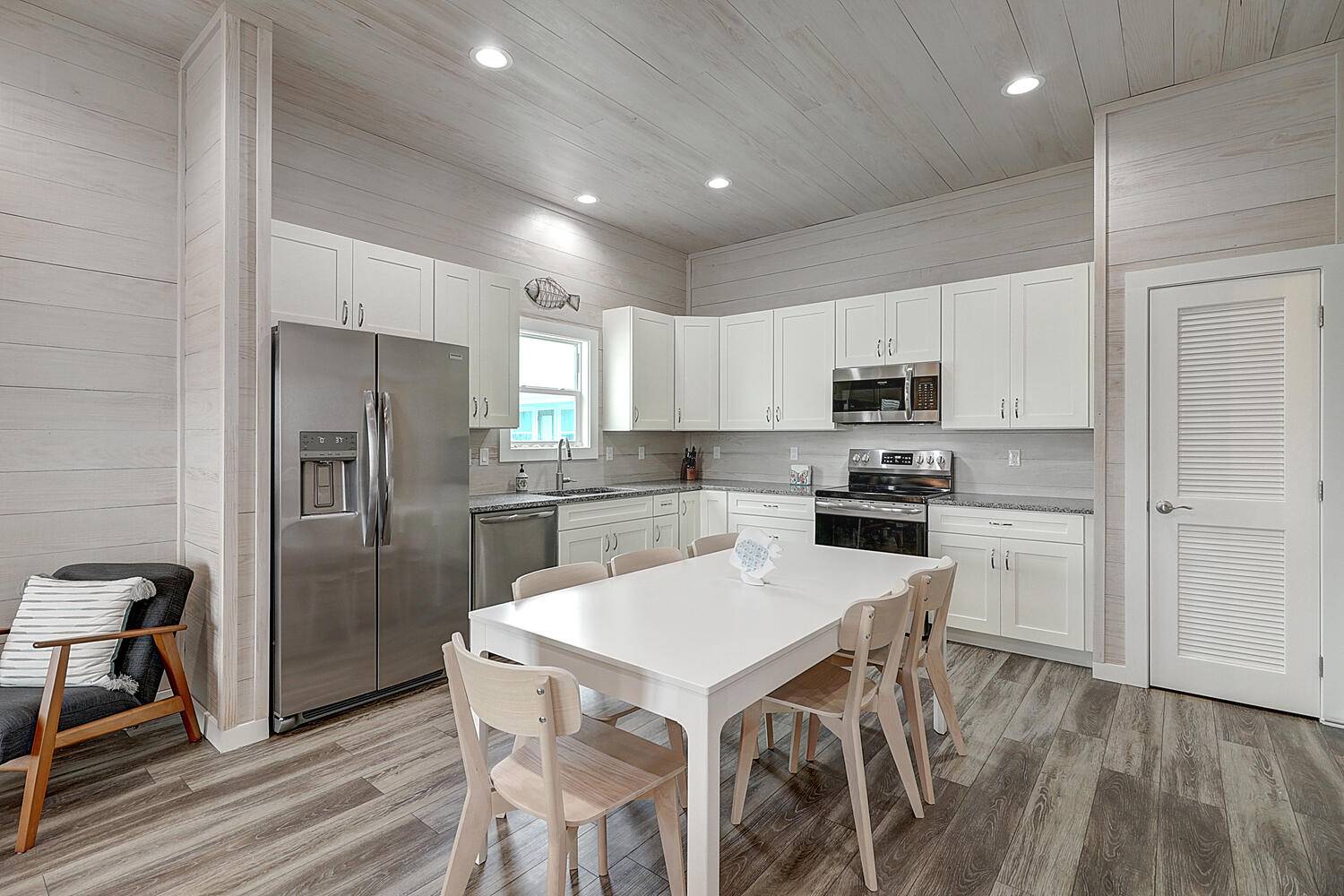 Open Living, Dining, and Kitchen
