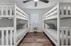 bedroom with 4 twin beds