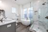 Master bathroom w/ walk-in shower and soaking tub!