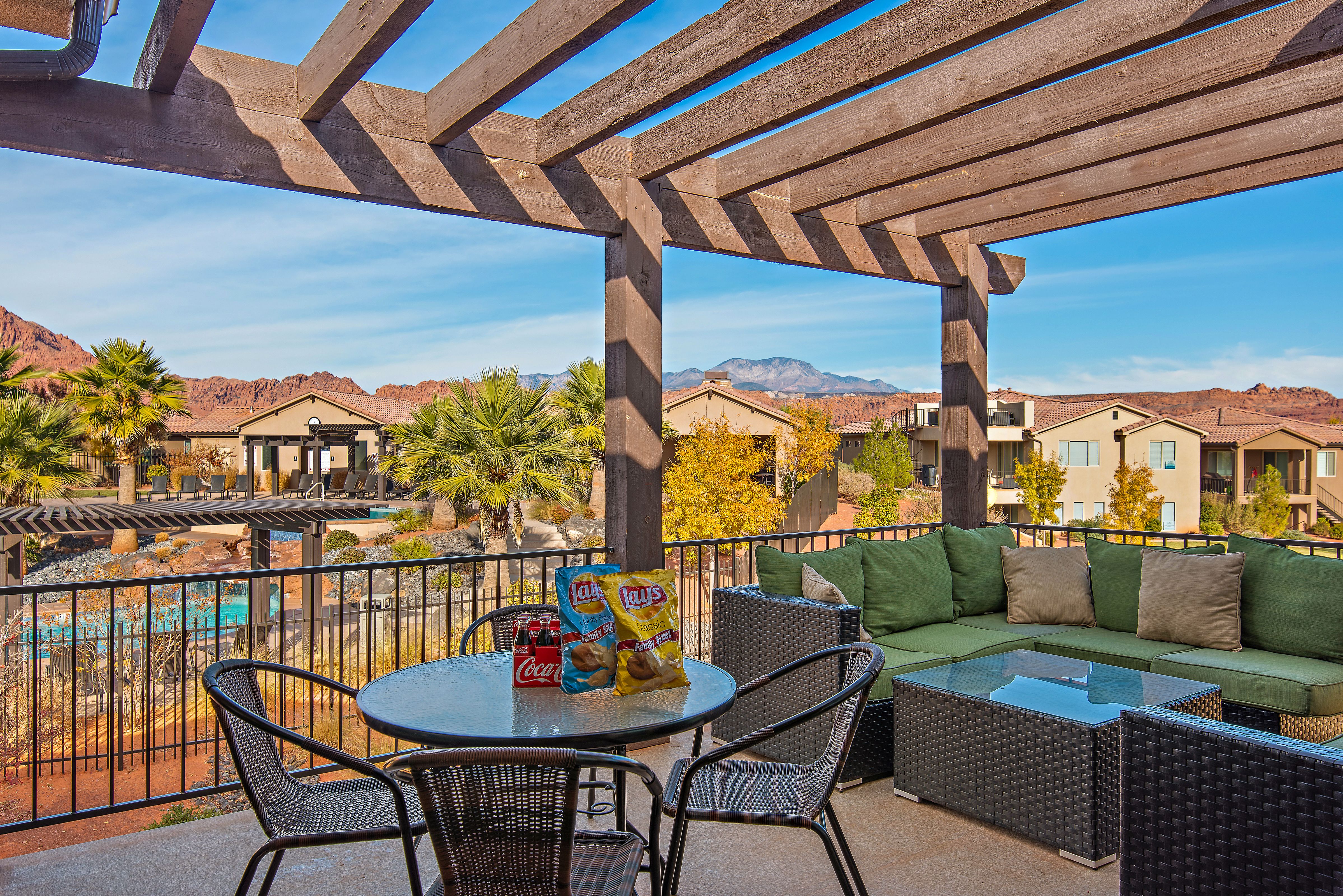 33 Poolside Retreat in St with 3 Deck Views Utah's Best