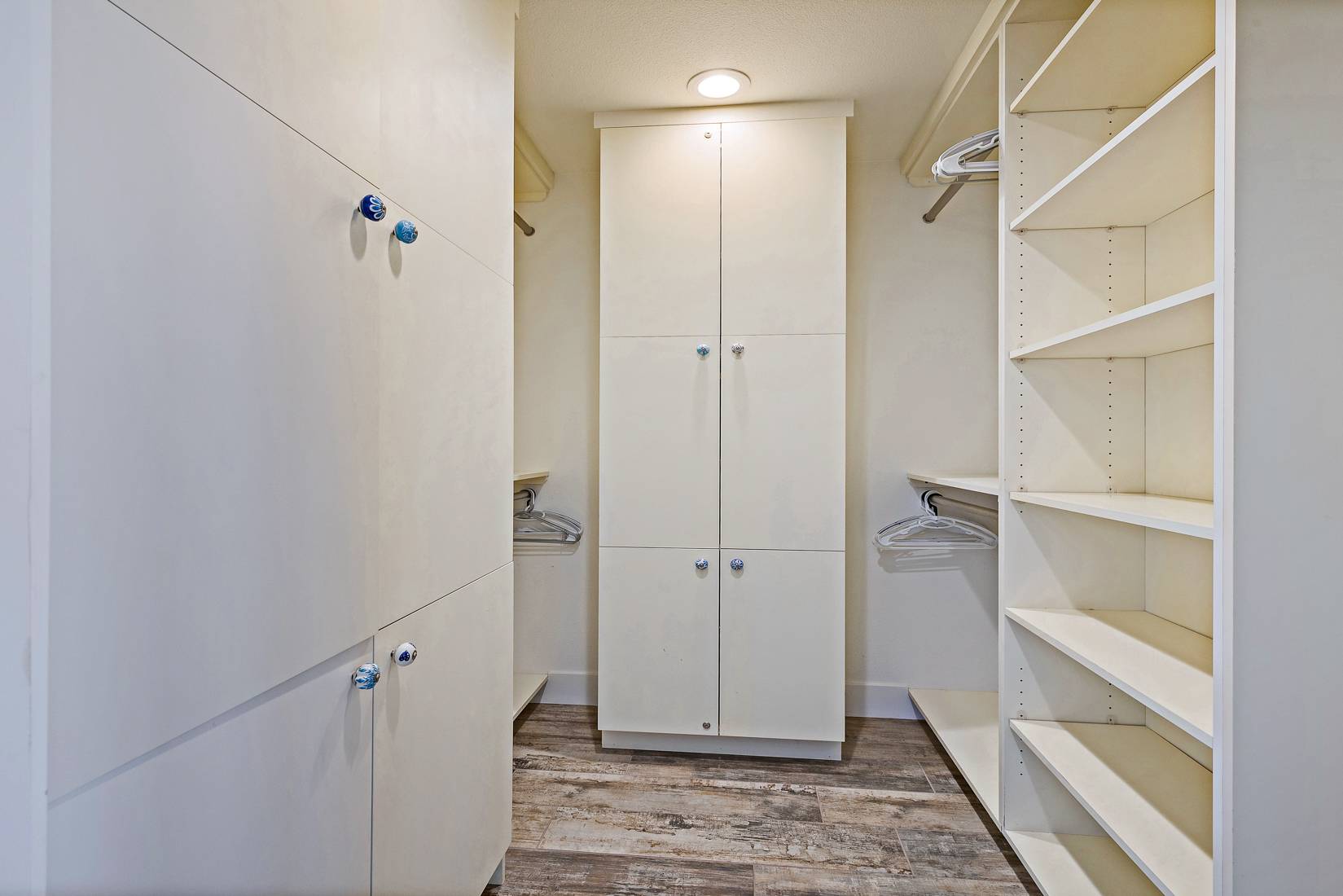 upstairs master closet view