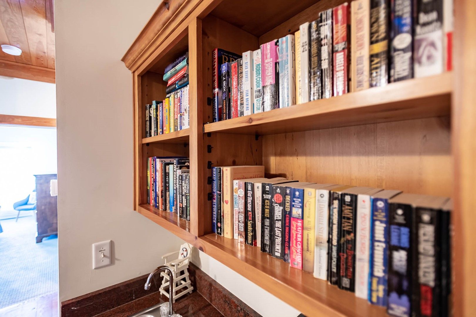 Bookshelves Aspen Beach House