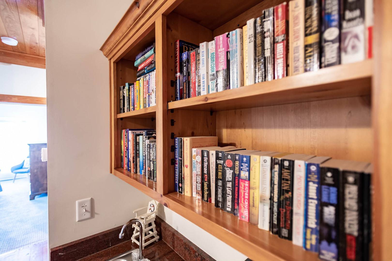 Bookshelves Aspen Beach House