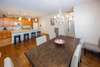 Open floor plan with Kitchen, bar stools and eating area