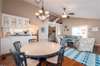 Kitchen with eating area that's open into the living room