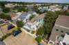 Aerial view of the front of the property